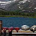 Red Canoes on the Lake